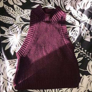 Kendall & Kylie Maroon Sweater Blouse
